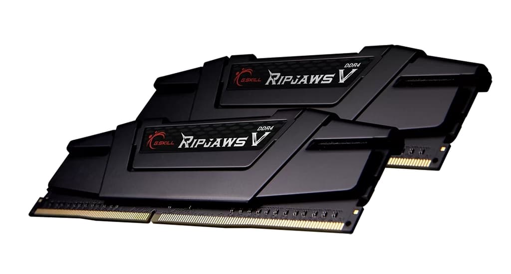Модуль памяти DDR4 G.SKILL RIPJAWS V 16GB (2x8GB) 3200MHz CL16 (16-18-18-38) 1.35V / F4-3200C16D-16GVKB