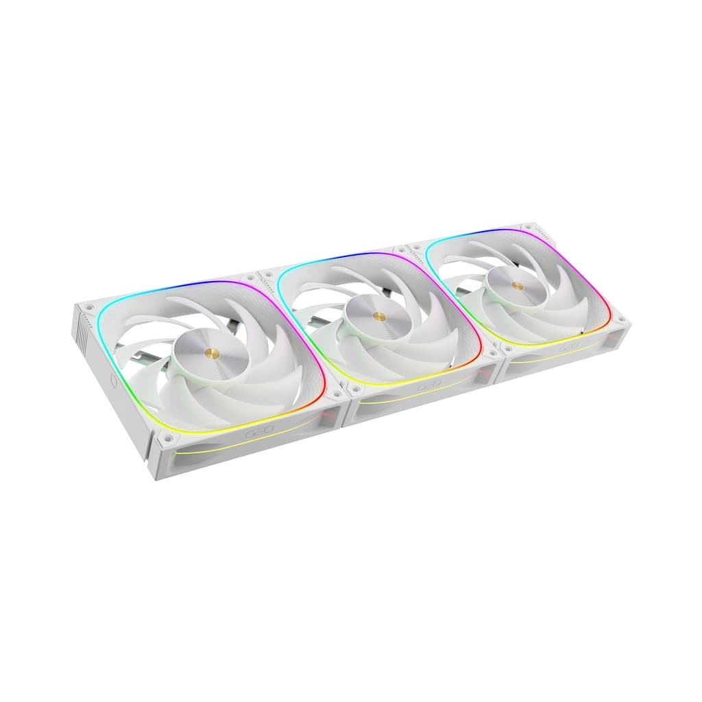 Комплект вентиляторов (3 шт.) Geometric Future Squama 3003W-14 White 140mm / ARGB, PWM, 140x140x30 mm, 800-2400 rpm, 106 cfm, 36 dBA / 1F3003W314000