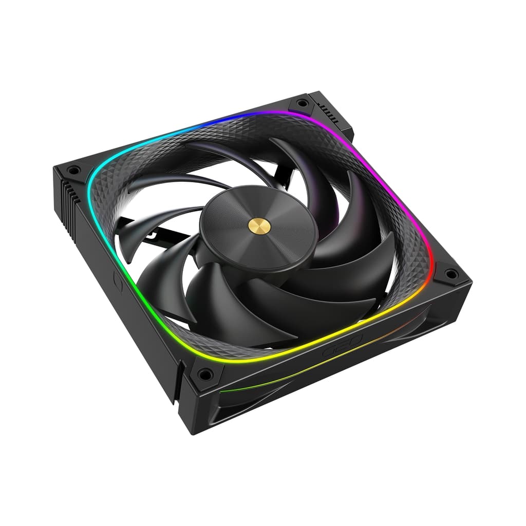 Вентилятор Geometric Future Squama 3003B-14 Black 140mm / ARGB, PWM, 140x140x30 mm, 800-2400 rpm, 106 cfm, 36 dBA / 1F3003B114000