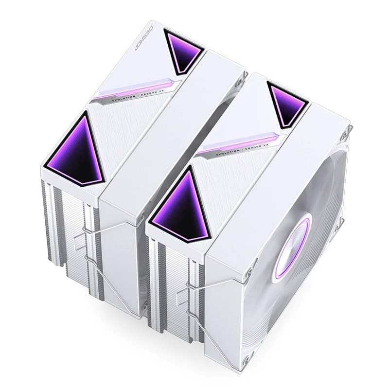 Кулер JONSBO CR-3000 V2 White LGA1851/1700/1200/115X/AM5/AM4 (12шт/кор, TDP 260W, PWM, 1 x 120mm ARGB LED Fan, 1 x 120mm Fan, 6 тепловых трубок, 4-pin, белый) Retail