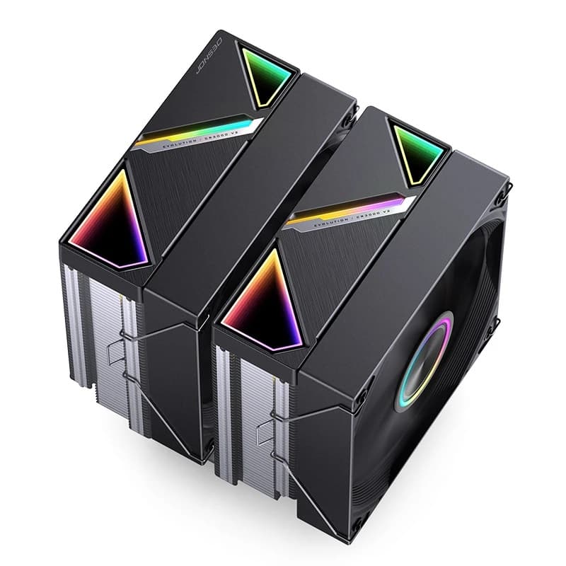 Кулер JONSBO CR-3000 V2 Black LGA1851/1700/1200/115X/AM5/AM4 (12шт/кор, TDP 260W, PWM, 1 x 120mm ARGB LED Fan, 1 x 120mm Fan, 6 тепловых трубок, 4-pin) Retail