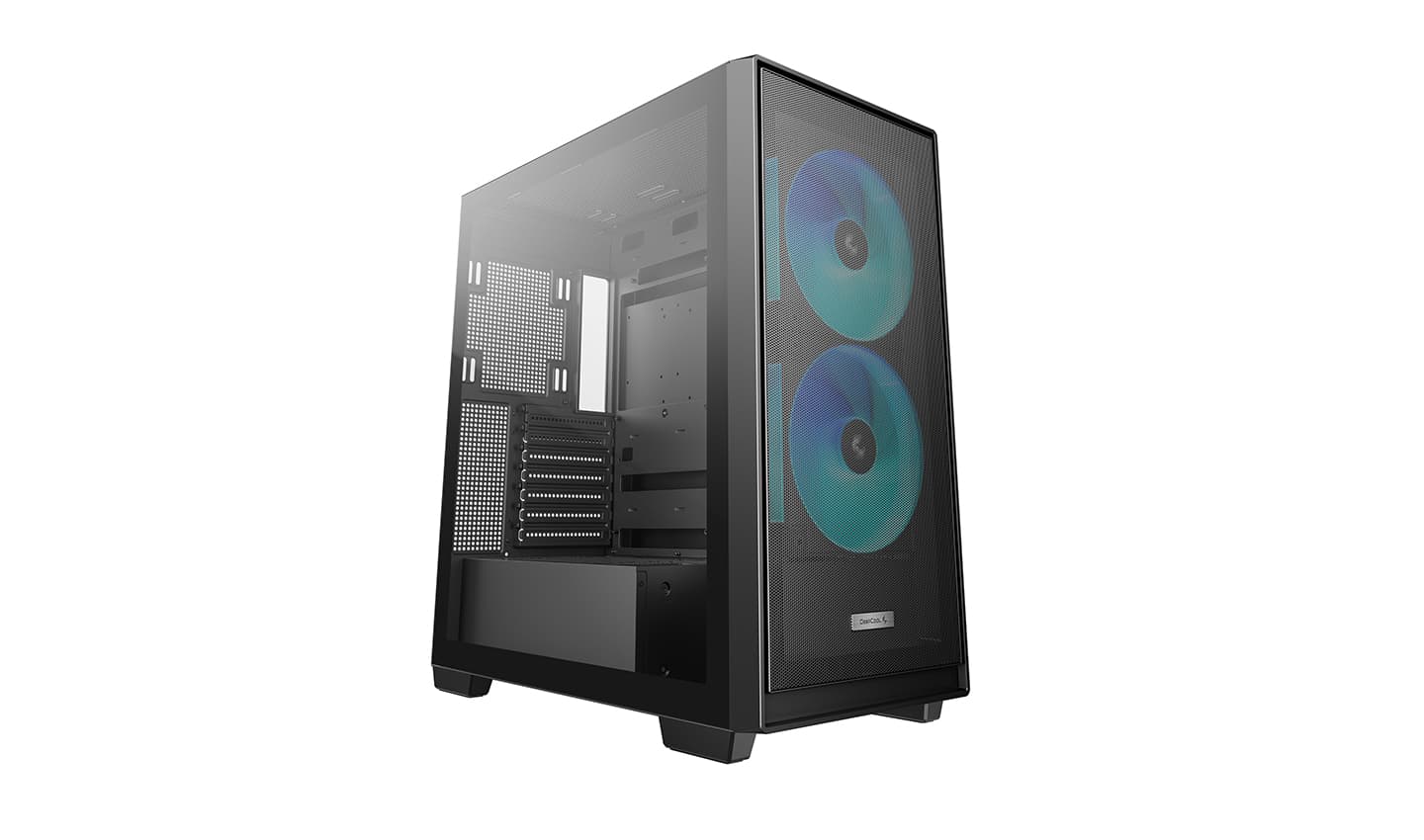 Корпус Deepcool CG580 MESH 2F, TG, 2x160mm ARGB Fan, mini-ITX, mATX, ATX, черный