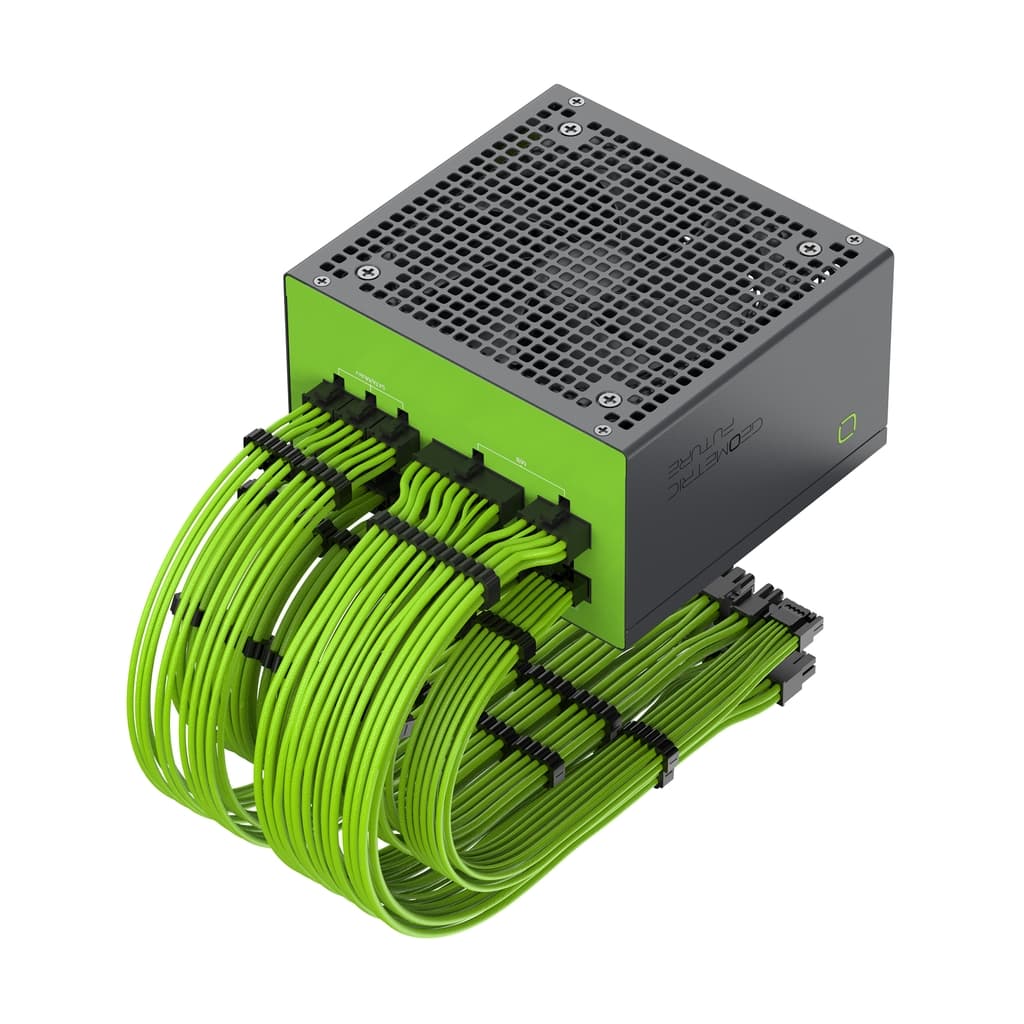 Блок питания Geometric Future ALPHA 850W Green / ATX 3.1, PCIe 5.1, 80 PLUS Platinum, APFC, Full-Bridge LLC + DC-DC, Japanese caps, 120mm FDB fan, full modular / 1PATAL850G010