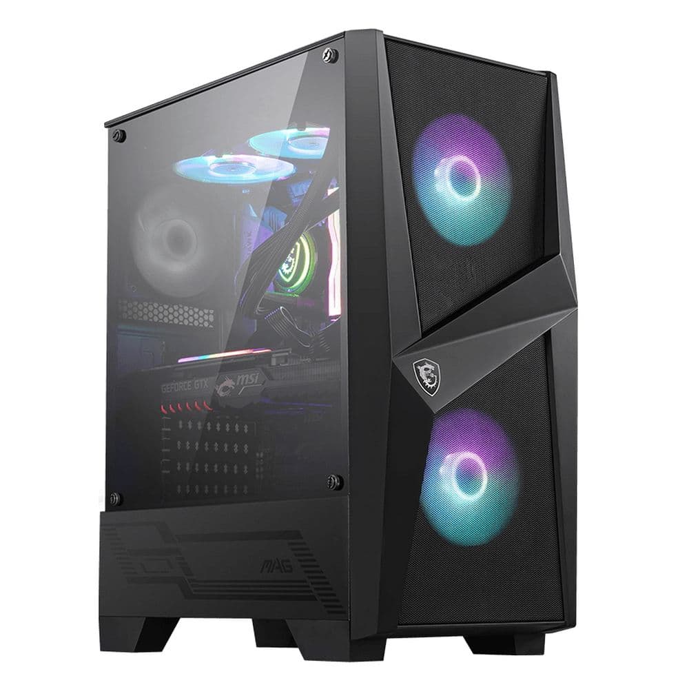 Корпус MSI MAG FORGE 100R Mid-Tower, ATX, 2xUSB 3.2, Audio I/O, 2x120mm ARGB Fan, 1x120mm black Fan, 6-ch Light controller, Fron