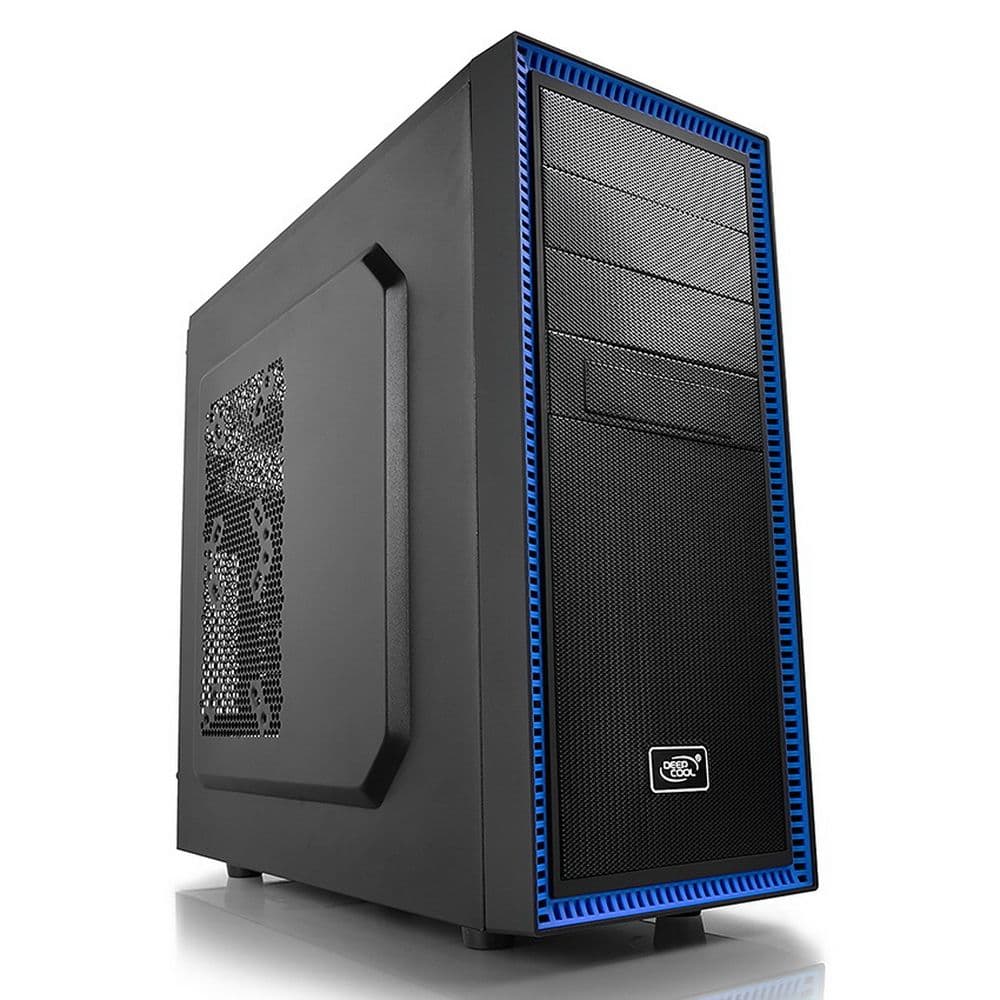 Корпус Deepcool TESSERACT BF (ATX, Black-Blue, CPU 169mm, VGA 310mm, 1 x USB3.0, 1 x USB2.0, Audio x 1, Mic x 1, «Ext. 5.25»x 2