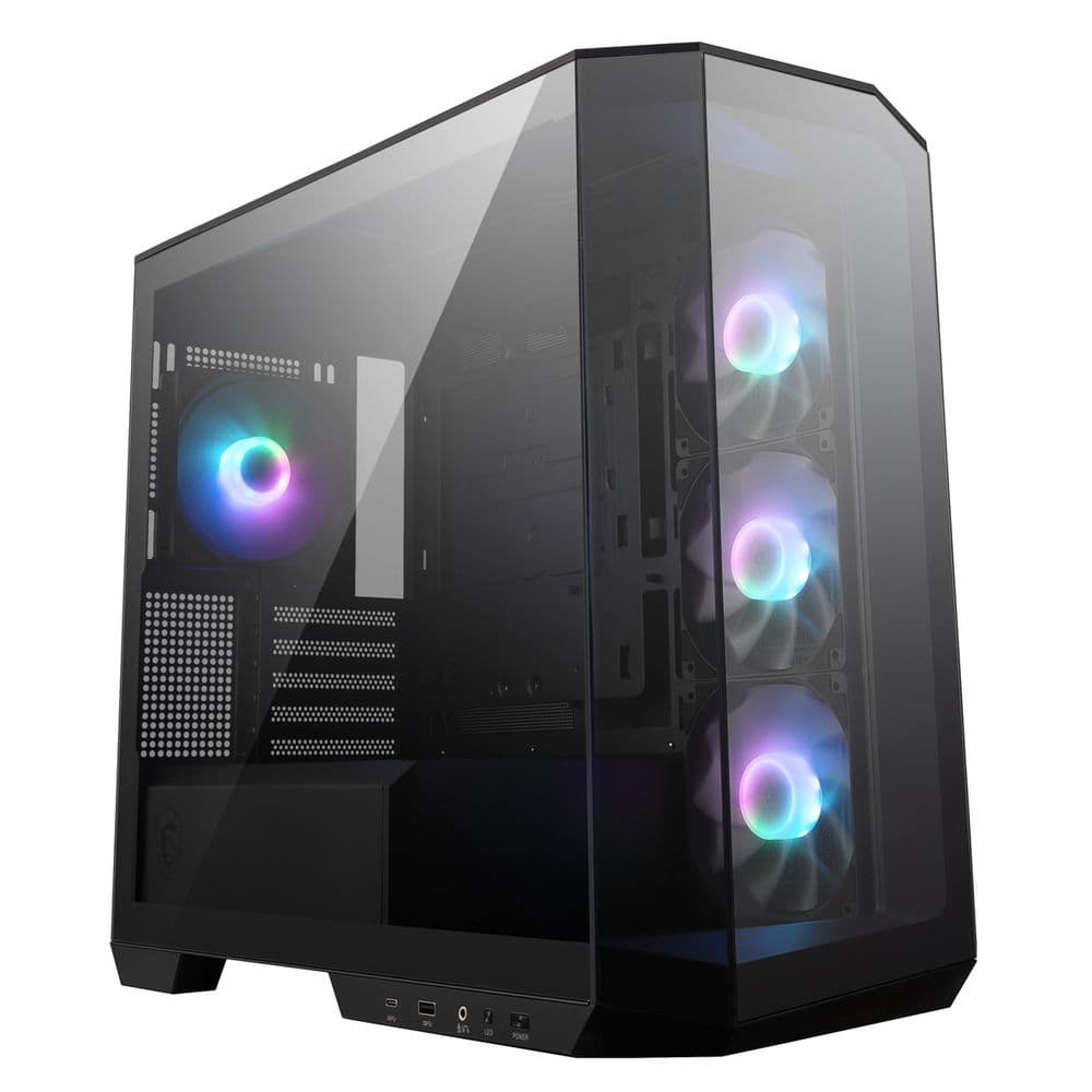 Корпус MSI MAG Pano M100R PZ, Micro-ATX, 1xUSB 3.2 Gen 1, 1xUSB 3.2 Gen2 Type-C, 4x120mm ARGB Fan, ARGB+PWM Control Board, TG