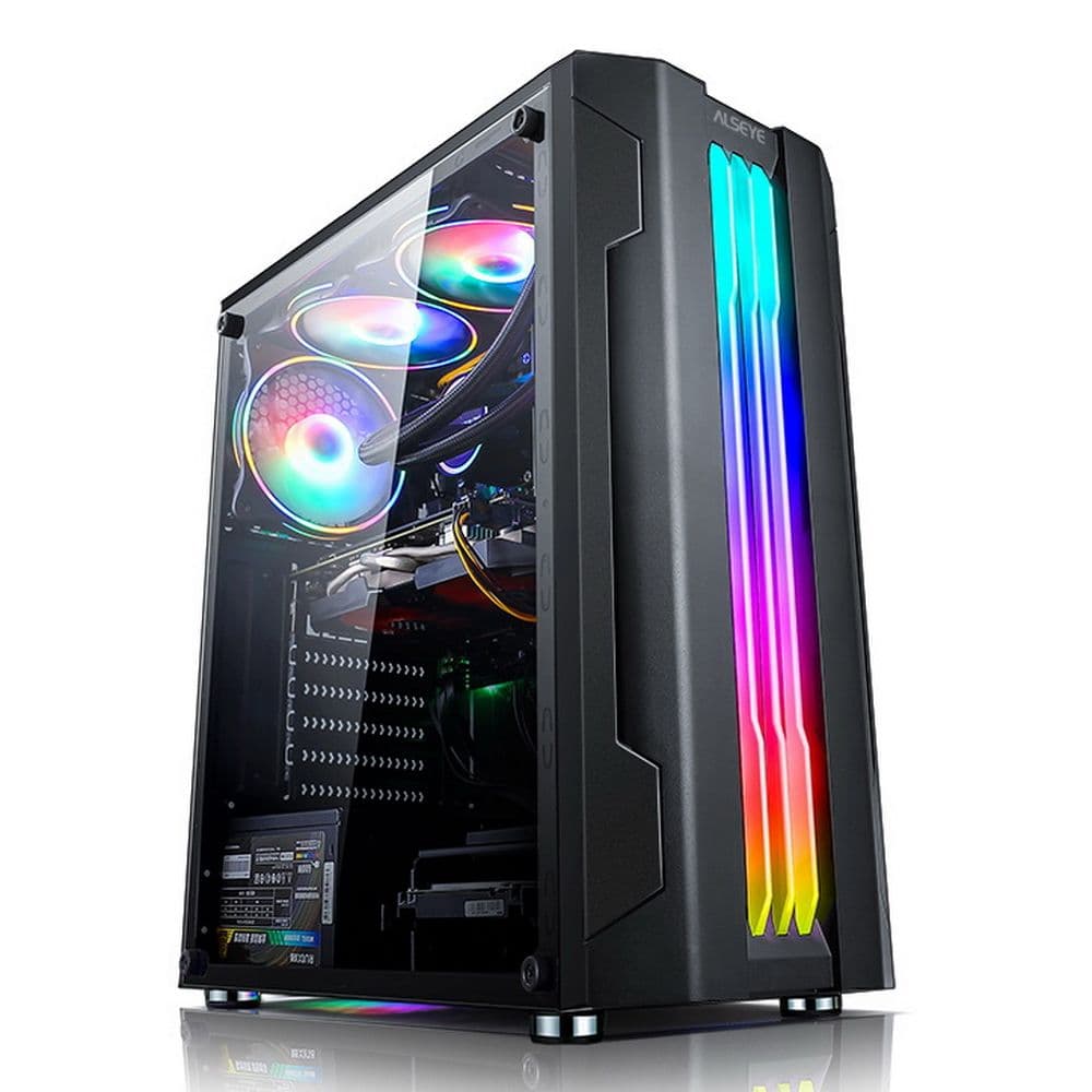 Корпус ALSEYE Корпус ALSEYE Auro 3.0-B Mini-ITX/Micro ATX/ATX, USB2.0*2+HD Audio+USB3.0*1, «H.D.D.(3.5»)*2pcs+S.S.D(2.5»)*2pcs