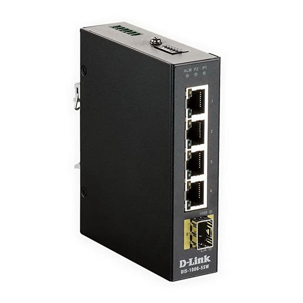 Коммутатор D-Link DIS-100G-5SW/A1A Промышленный неуправляемый коммутатор с 4 портами 10/100/1000Base-T и 1 портом 1000Base-X SFP