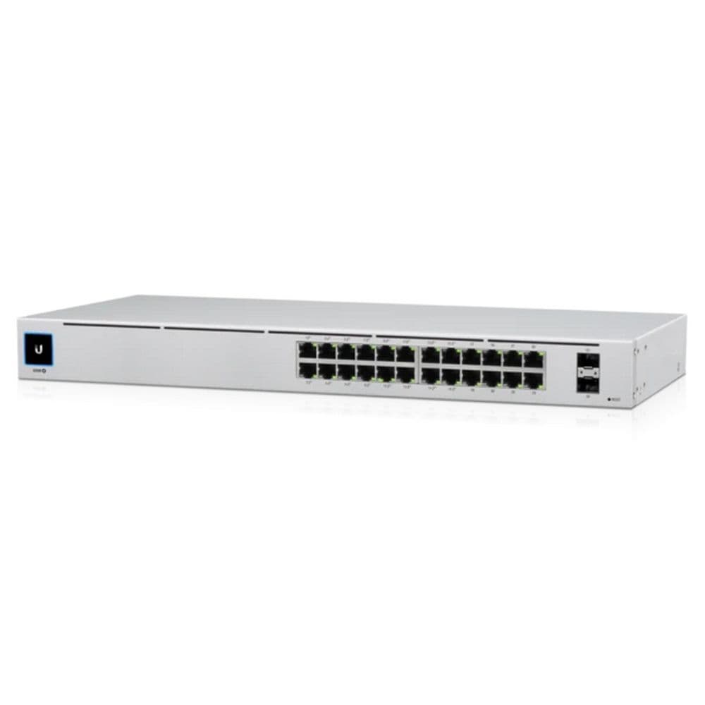 Коммутатор Ubiquiti UniFi Switch 24 PoE |USW-24-POE| Ubiquiti PoE-коммутатор в стойку, 24х 1G RJ45, 2х SFP, раздача 95 |USW-24-P