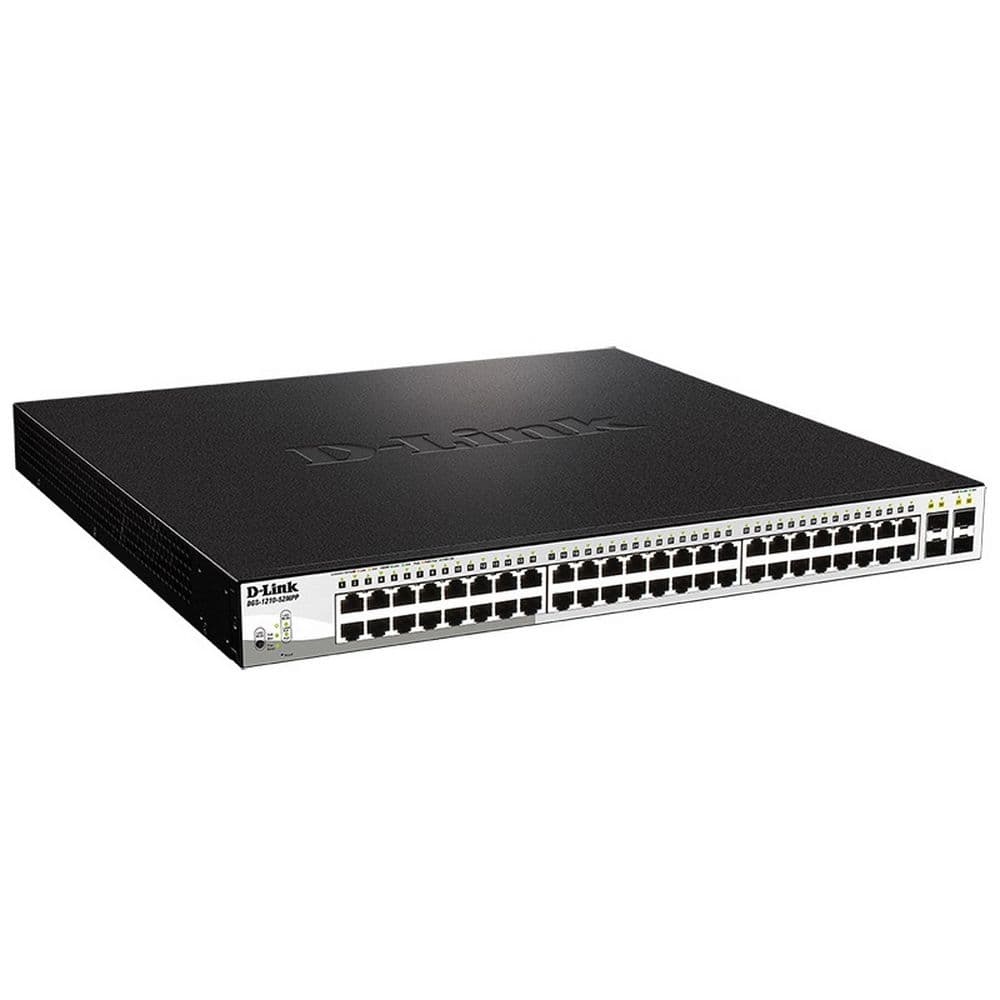 Коммутатор D-Link DGS-1210-52MPP/E2A Настраиваемый L2 коммутатор с 48 портами 10/100/1000Base-T и 4 портами 1000Base-X SFP (порт