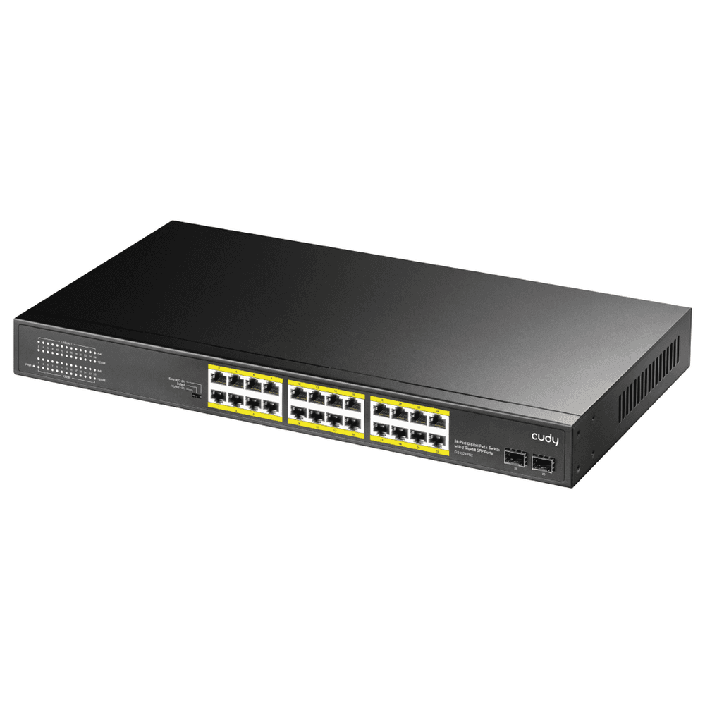 Коммутатор CUDY 24-Port Gigabit PoE+ Switch with 2 SFP ports 300W 24-10/100/1000 BASE-T Gigabit ports, 19-inch, 2-1000 BASE-X SF