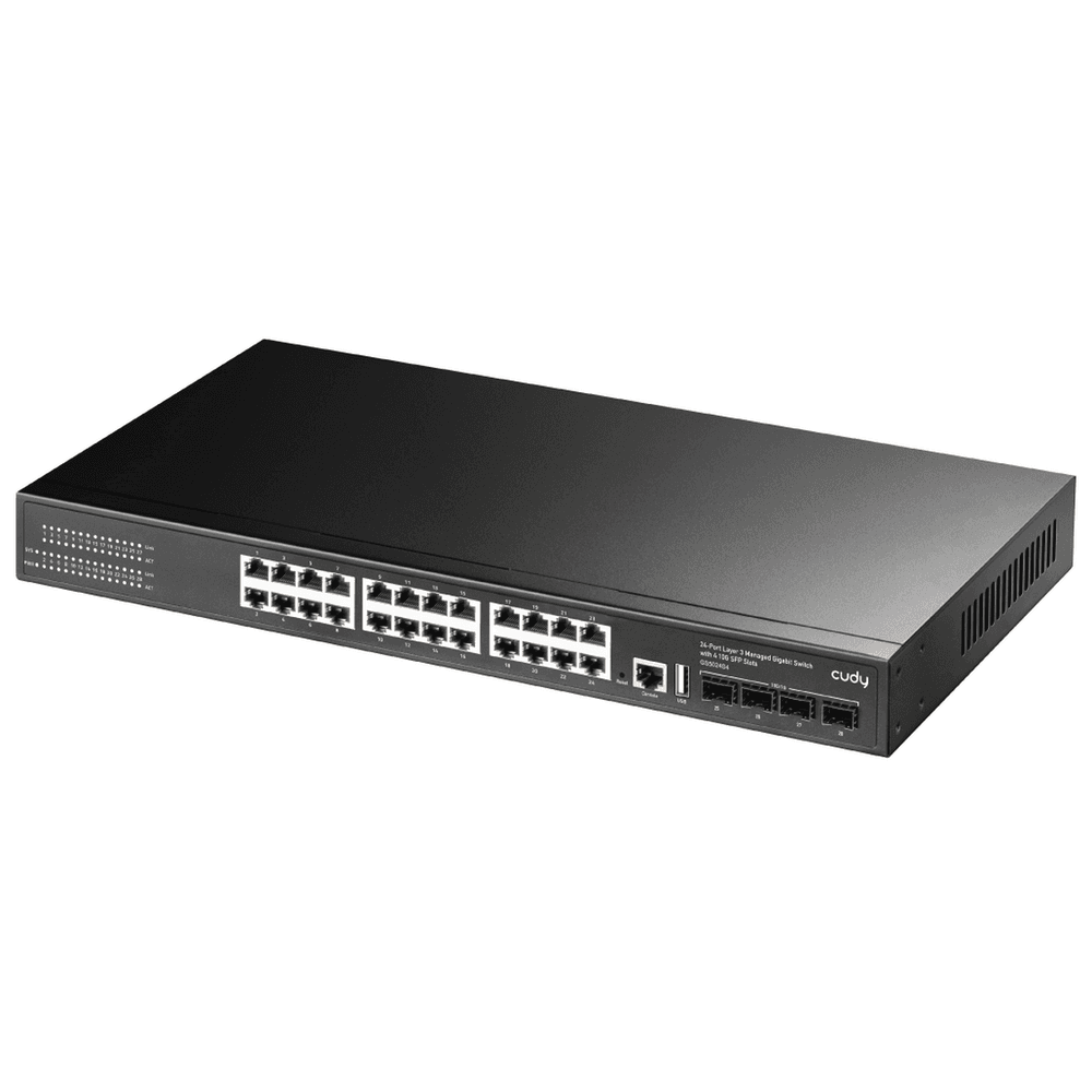 Коммутатор CUDY GS5024S4 24-Port Layer 3 Managed Gigabit Switch with 4 10G SFP Slots 24-Port Layer 3 Managed Gigabit Switch,24