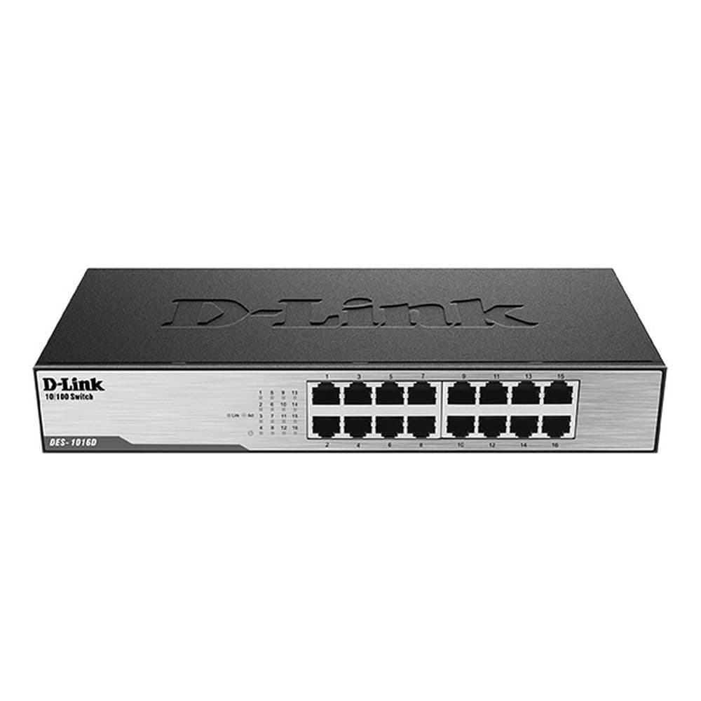 Неуправляемый коммутатор D-Link DES-1016D/I1A с 16 портами 10/100Base-TX