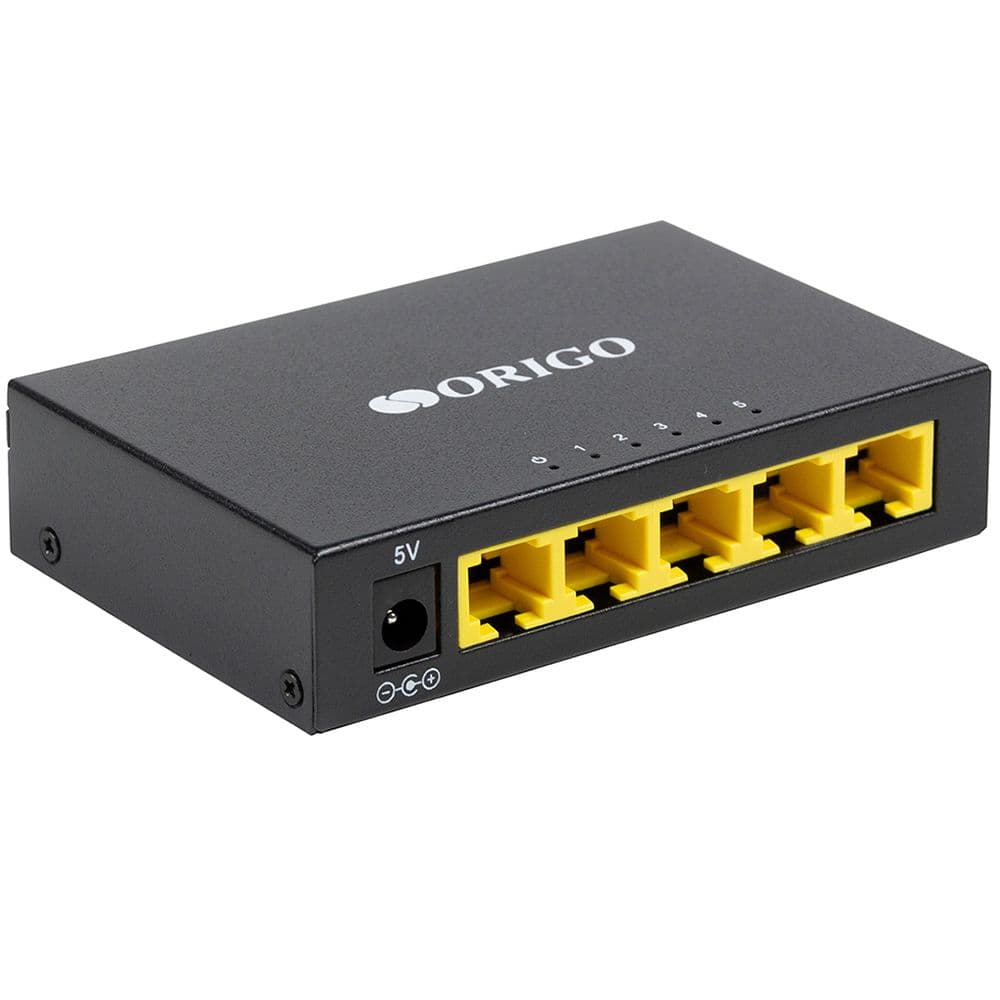 Неуправляемый коммутатор ORIGO OS1205/A1A 5x100Base-TX, корпус металл