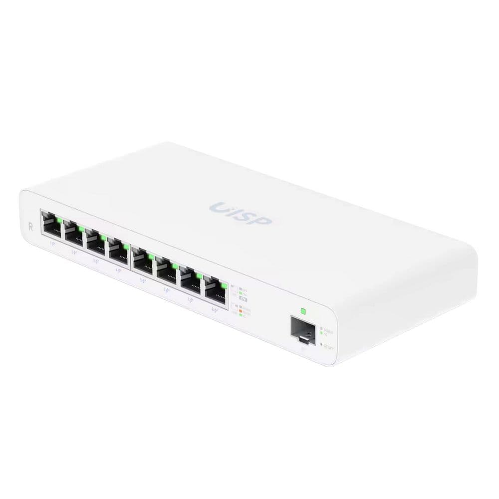 Маршрутизатор Ubiquiti UISP Router 2 ядра (880 МГц), 8х 1G RJ45, 1х SFP, раздача PoE 110 Вт
