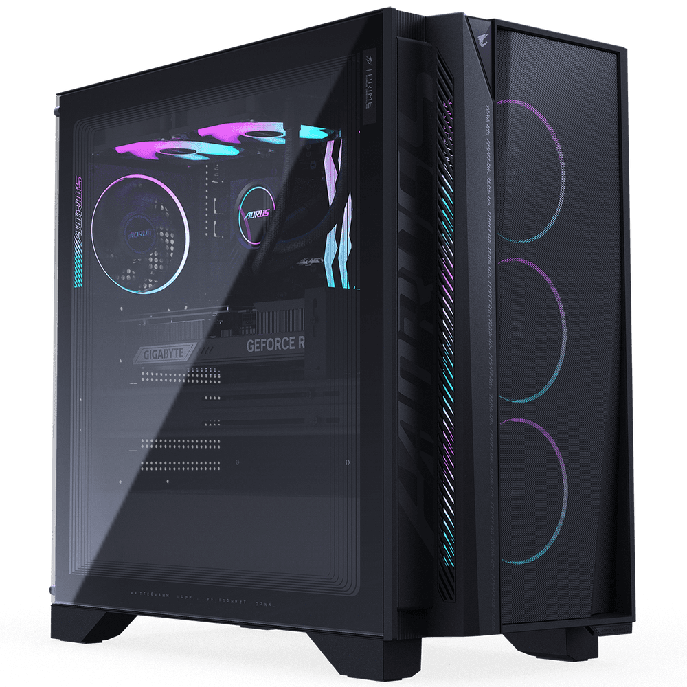 Настольный ПК Gigabyte AORUS PRIME 5 AP551 AMD Ryzen 7 9800X3D/32Gb/SSD2Tb/RTX5070 Ti 16Gb/PSU 850W (Gold)/NoOS/Black (AP5A7N7T-