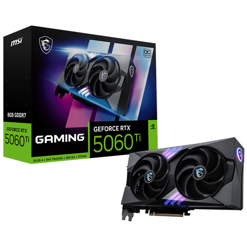 Видеокарта MSI RTX5060Ti GAMING OC 8GB GDDR7 128bit 3xDP HDMI 2FAN RTL