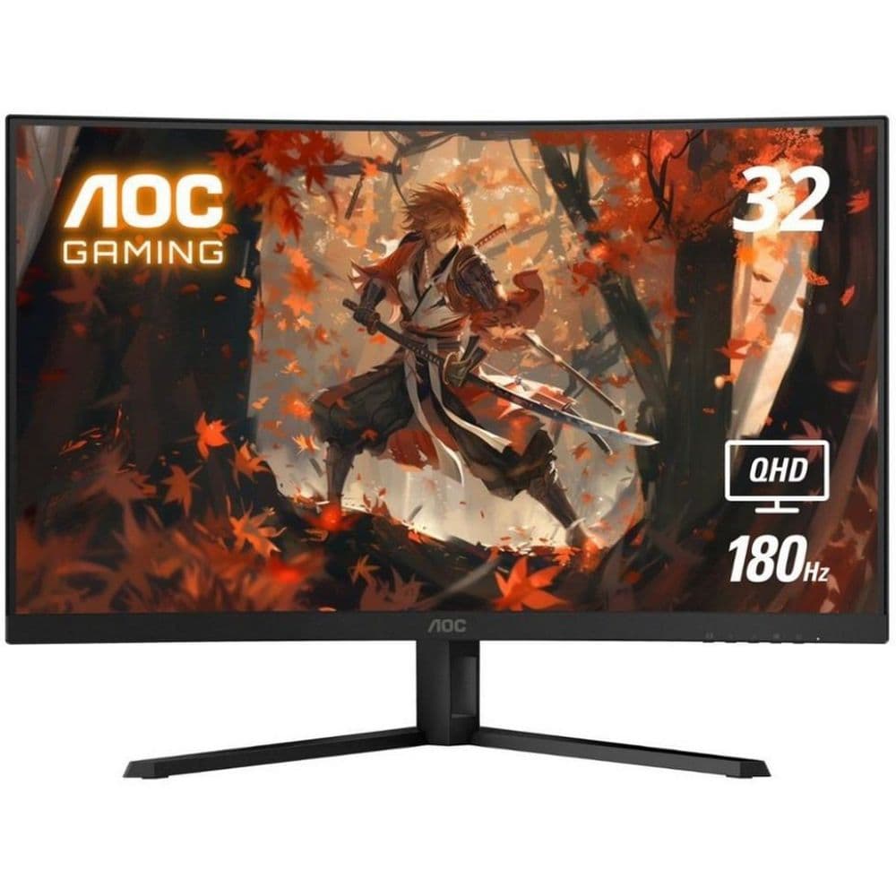 Монитор 31.5" AOC CQ32G4VE Curved VA, 2560x1440, 180Hz, 1ms, 300сd/m, 3500:1, HDR10 | 2xHDMI(2.0), DP(1.4) | InPSU, Vesa 100, Bl