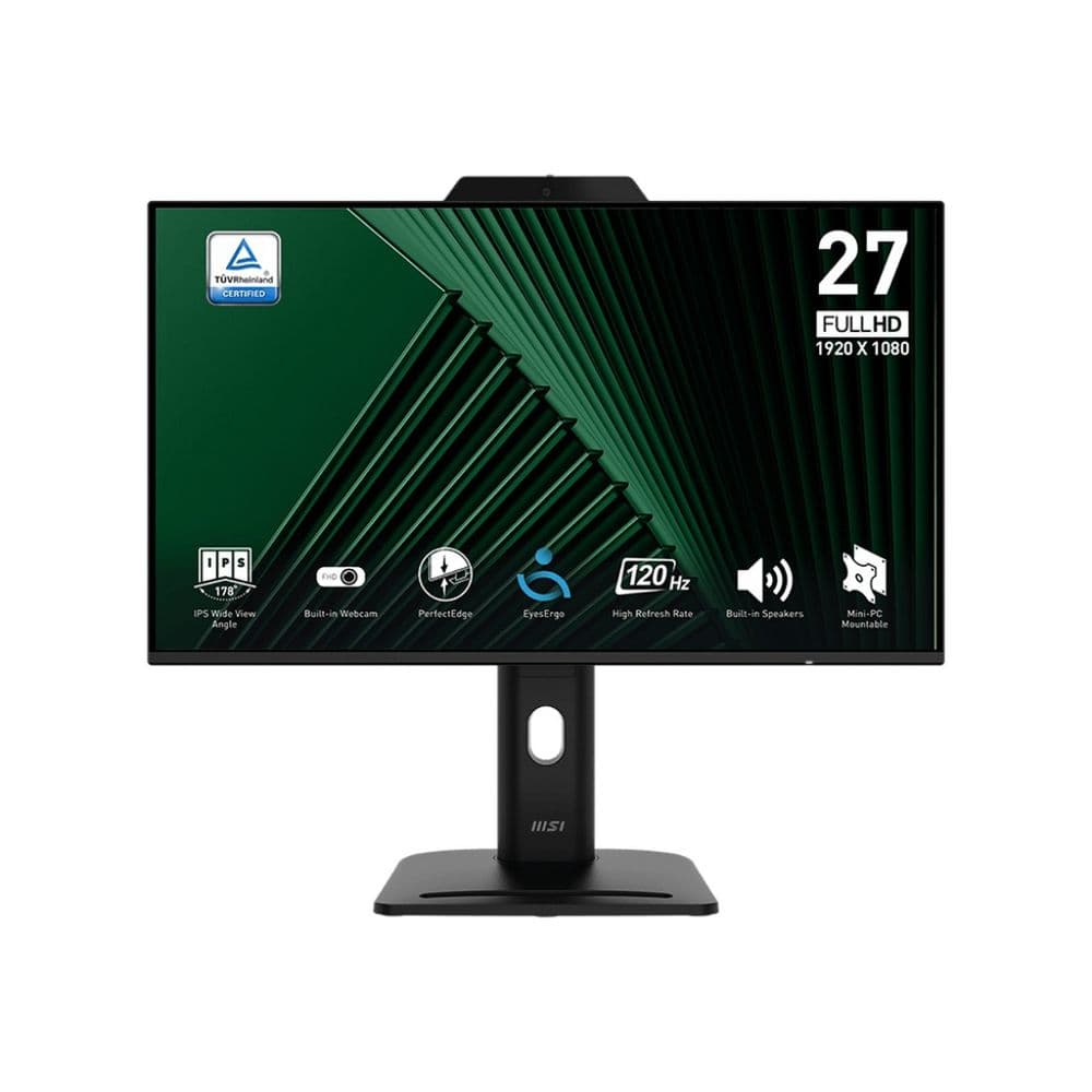 Монитор 27" MSI PRO MP272PMG IPS, 1920x1080, 120Hz, 4ms, 300сd/m, 1500:1, HDR | VGA, HDMI(1.4b), DP(1.2a), 2xUSB2.0 | HAS, Pivo