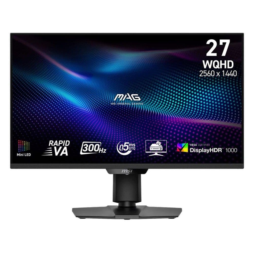 Монитор 27" MSI MAG 274QPF X30MV Rapid VA, 2560x1440, 300Hz, 0,5ms, 400сd/m, 4500:1, HDR10 | 2xHDMI(2.1), DP(1.4a) | HAS, Pivot