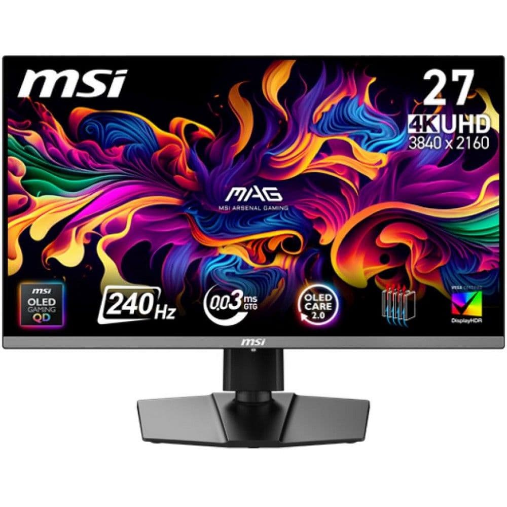 Монитор 26.5" MSI MAG 272UP QD-OLED X24 QD-OLED, 3840x2160, 240Hz, 0,03ms, 250сd/m, 1500000:1, HDR10 | 2xHDMI(2.1), DP(1.4a), T