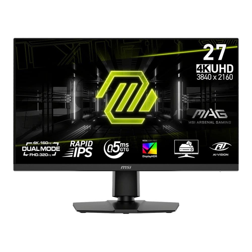 Монитор 27" MSI MAG 272URDF E16 Rapid IPS, 3840x2160/1920x1080, 160Hz/320Hz, 0,5ms, 400сd/m, 1000:1, HDR10 | 2xHDMI(2.1), DP(1.
