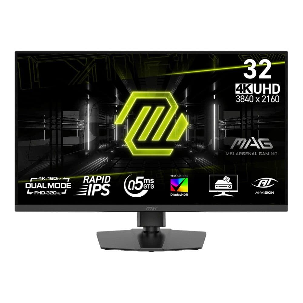 Монитор 31.5" MSI MAG 322URDF E16 Rapid IPS, 3840x2160/1920x1080, 160Hz/320Hz, 0,5ms, 400сd/m, 1000:1, HDR10 | 2xHDMI(2.1), DP(