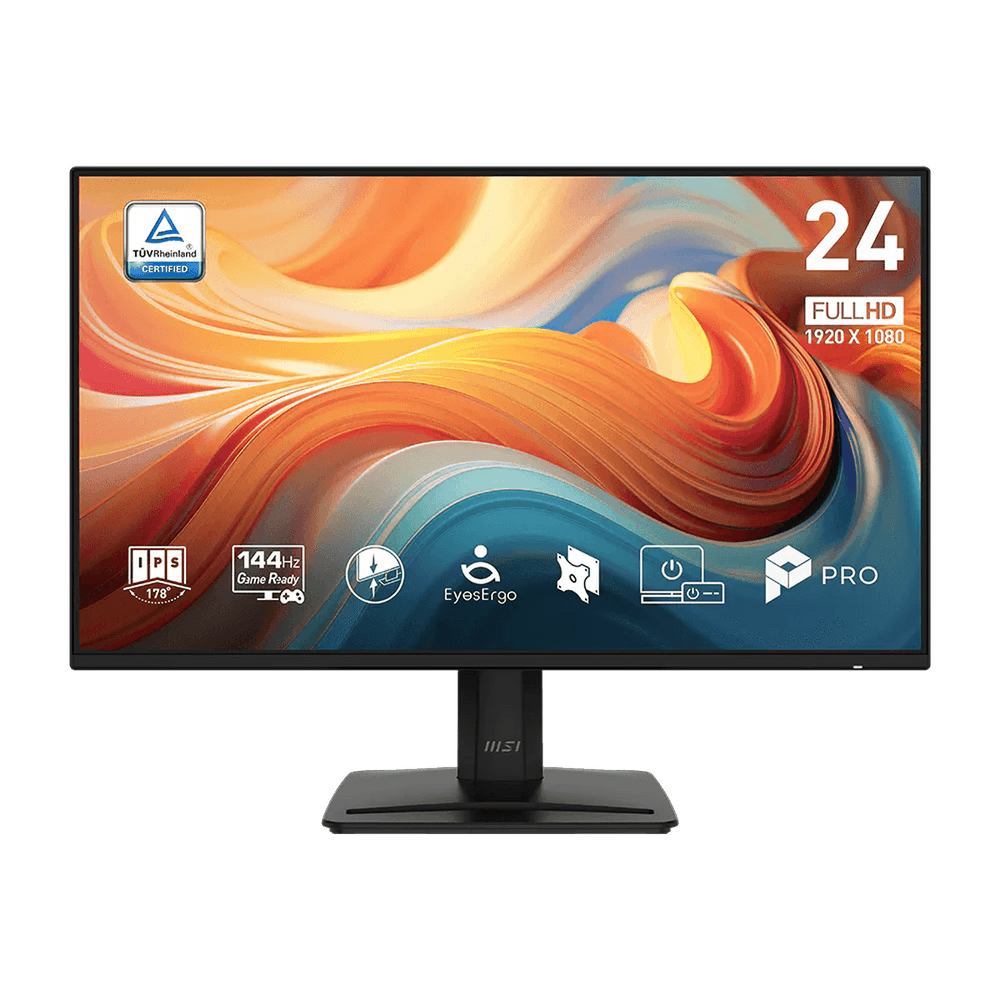 Монитор 23.8" MSI PRO MP242 E14A IPS, 1920x1080, 144Hz, 4ms, 300сd/m, 1500:1, HDR | VGA, HDMI(2.0b), DP(1.2a) | InPSU, Speakers