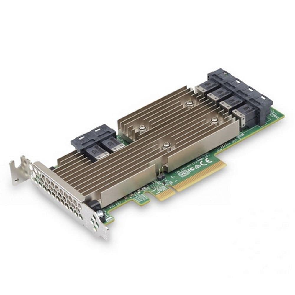 HBA-адаптер Broadcom 9305-24i SGL (05-25699-00 / 03-25699-02007) PCIe 3.0 x8 LP, SAS/SATA 12G HBA, 24port(6*int SFF8643), 3224 I