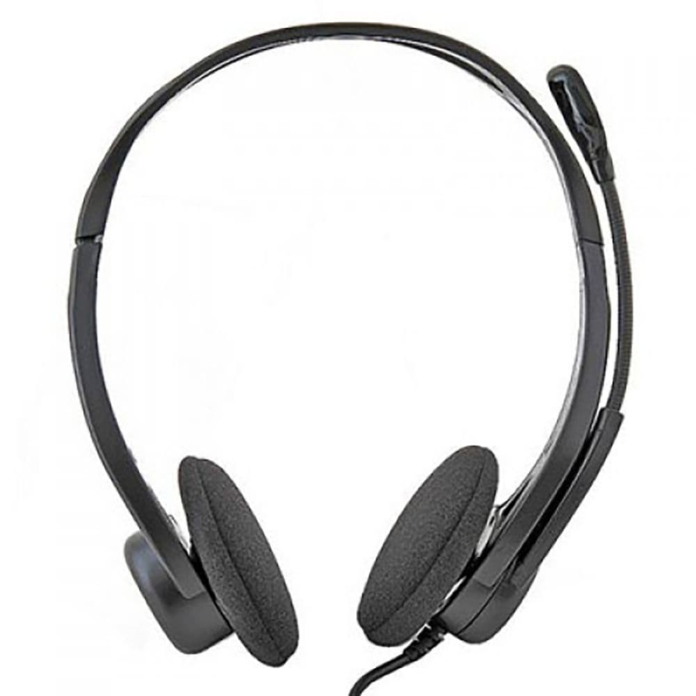 Гарнитура Logitech PC960 |981-000100| черная, USB, поворотный микрофон, пульт управления на кабеле, |981-000100| кабель 2.4м