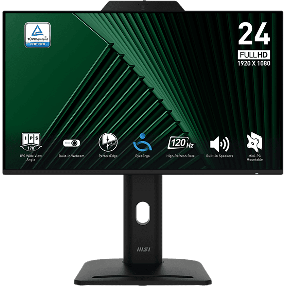Монитор 23.8" MSI PRO MP242PMG IPS, 1920x1080, 120Hz, 4ms, 300сd/m, 1500:1, HDR | VGA, HDMI(1.4b), DP(1.2a), 2xUSB2.0 | HAS, Pi