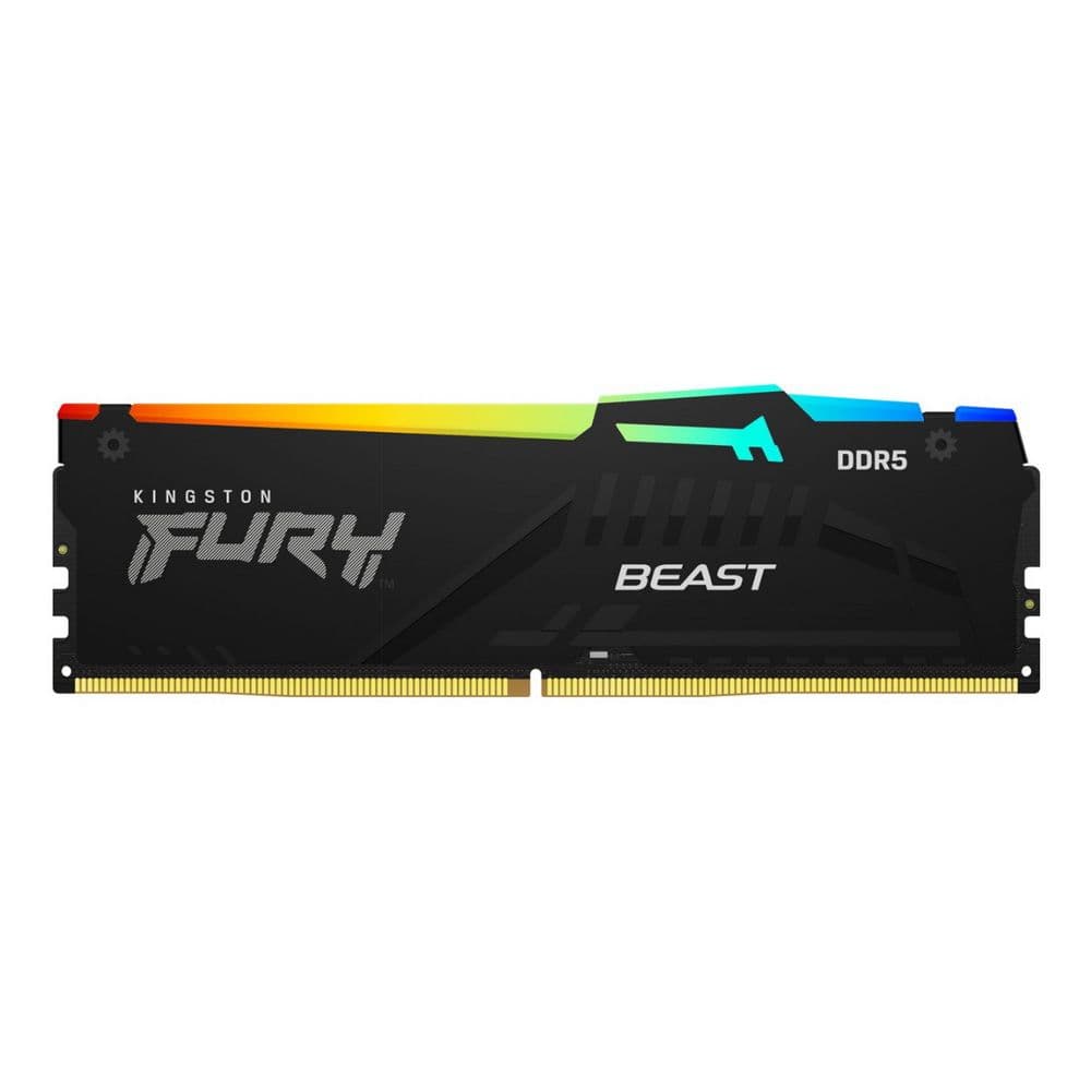 Модуль памяти Kingston 16GBDDR5 5600 DIMM FURY Beast RGB XMP Gaming Memory KF556C40BBA-16 Non-ECC, CL40, 1.25V, 1RX8 40-40-40
