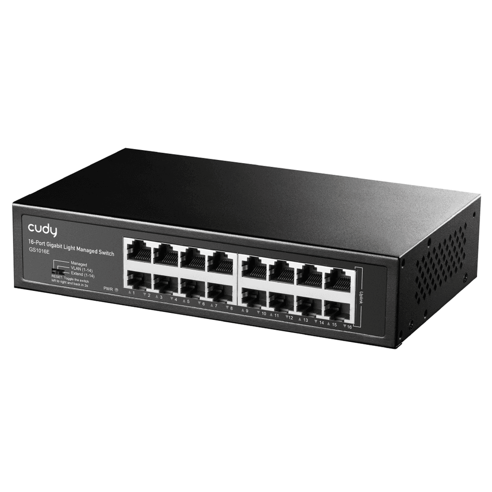 Коммутатор CUDY 16-Port Gigabit Light Managed Switch 16-Port Gigabit Light Managed Switch, 16 Gigabit RJ45 Ports, Rack-mountable