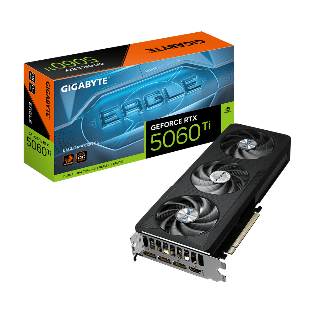Видеокарта Gigabyte RTX5060Ti EAGLE MAX OC 8GB GDDR7 128bit 3xDP HDMI 3FAN RTL