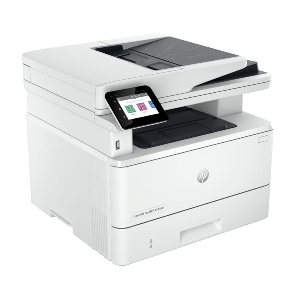 HP LaserJet Pro 4103fdn А4, МФУ, лазерное, черно-белое, 40стр/мин, 1200dpi, 1200МГц, 512Мб, АПД, 100+250, Ethernet /USB, 3050стр