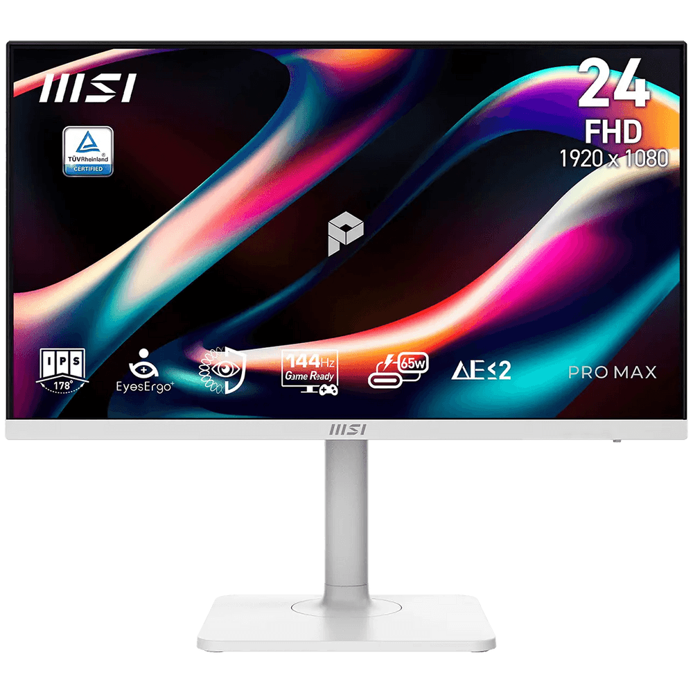 Монитор 23.8" MSI PRO MAX 241PHW E14 IPS, 1920x1080, 144Hz, 4ms, 300сd/m, 1500:1, HDR | HDMI(2.0b), DP(1.2a), Type-C(PD-65W), 2