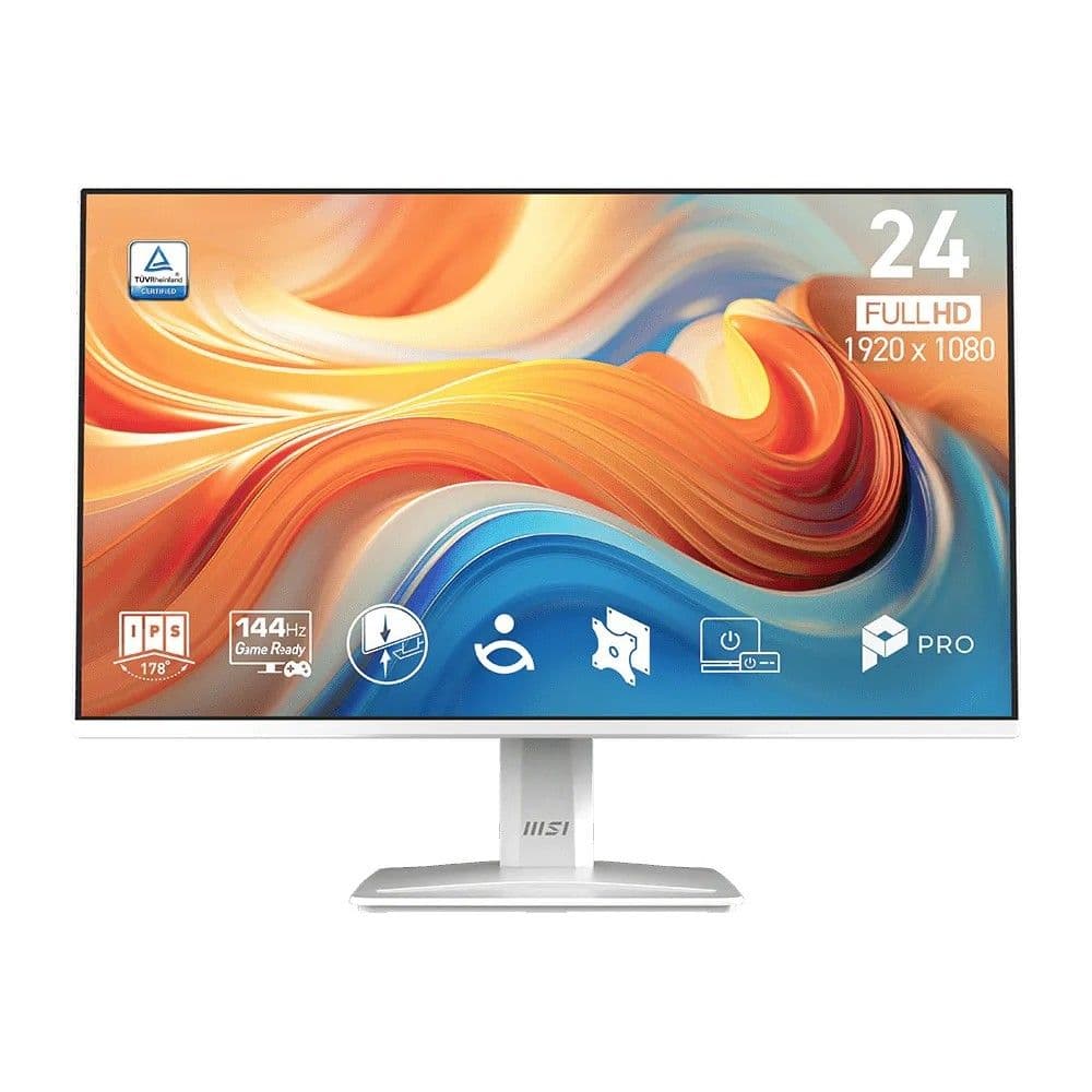 Монитор 23.8" MSI PRO MP243W E14 IPS, 1920x1080, 144Hz, 4ms, 300сd/m, 1500:1, HDR | HDMI(1.4b), DP(1.2a) | InPSU, Speakers, Ve