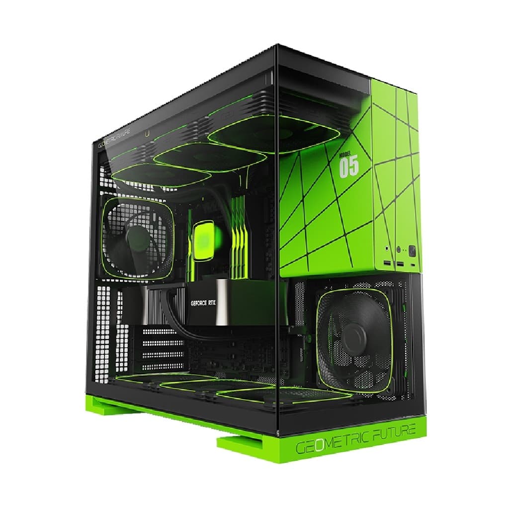 Корпус Geometric Future Model 5 NV Style Limited Edition with fans / mid tower, E-ATX / 5x140mm ARGB fans / 1AM5WKNV01100