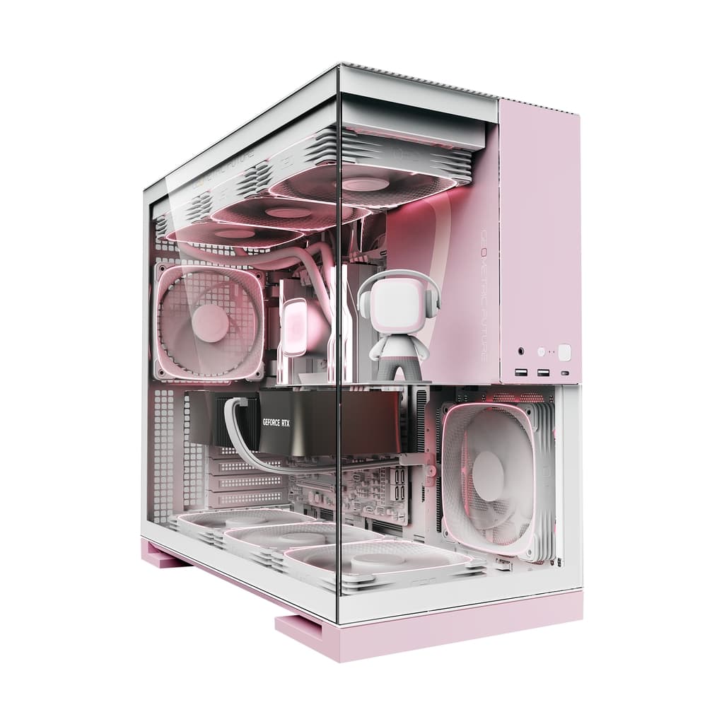 Корпус Geometric Future Model 5 White Pink / mid tower, E-ATX / 1AM5WKPK00100