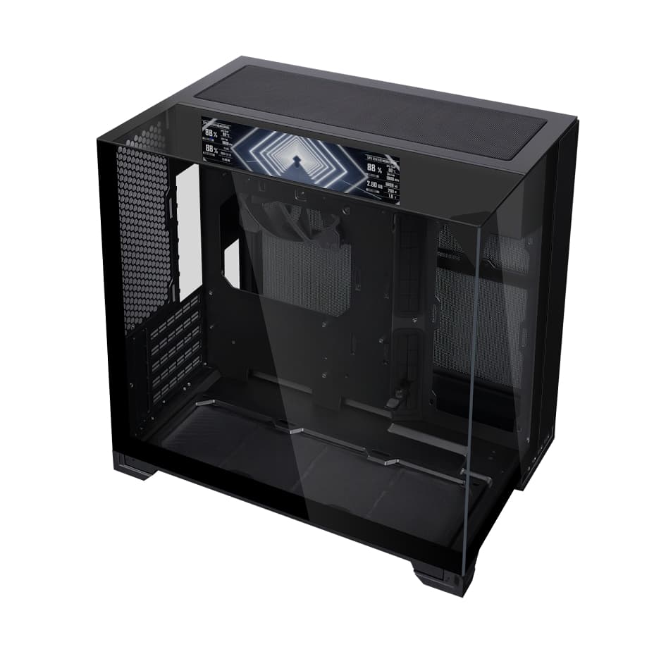 Корпус Lian Li O11 Vision-M Digital / Black / 9.2" LCD screen / 1 x 140mm PWM Fan / Mini-Tower, TG / G99.O11VMDX.R0