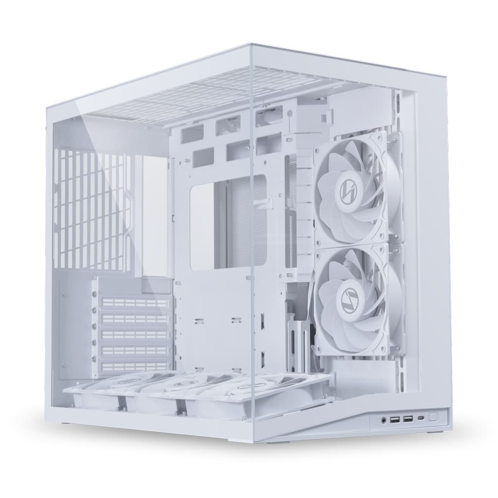 Корпус Lian Li O11 Dynamic Mini V2 Flow / White / 5 x 120mm PWM Fan / Mid-Tower, TG / G99.O11DMIV2FW.R0