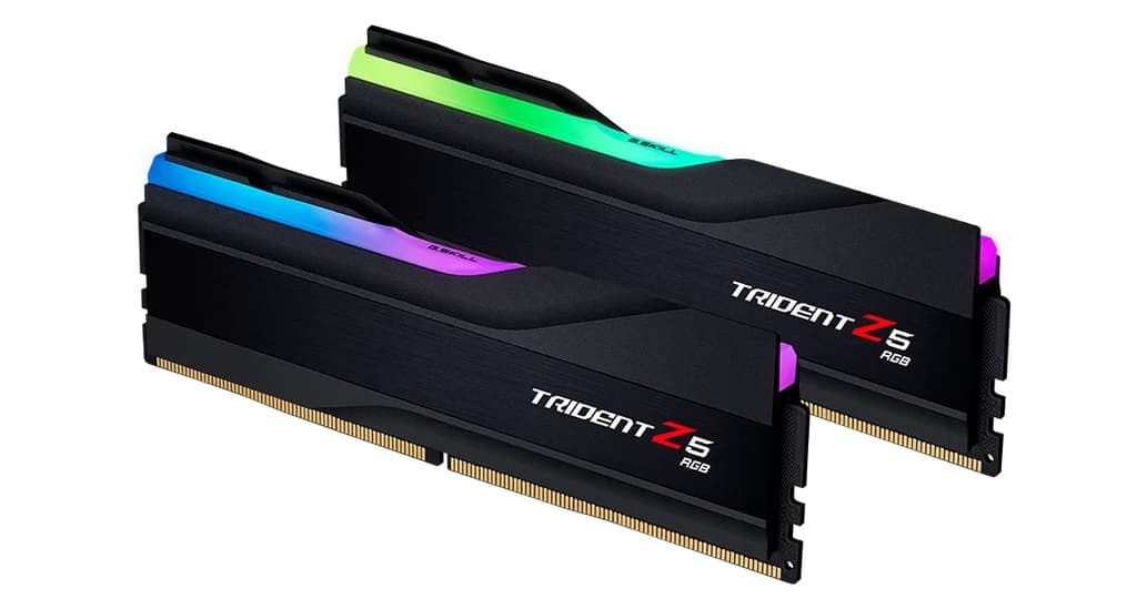 Модуль памяти DDR5 G.SKILL TRIDENT Z5 RGB 128GB (2x64GB) 6000MHz CL34 (34-44-44-96) 1.35V / F5-6000J3444F64GX2-TZ5RK / Black