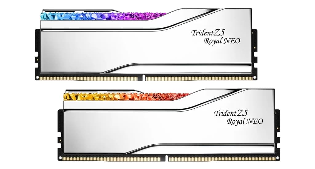 Модуль памяти DDR5 G.SKILL TRIDENT Z5 ROYAL NEO RGB 64GB (2x32GB) 6000MHz CL30 (30-36-36-96) 1.40V / F5-6000J3036G32GX2-TR5NS