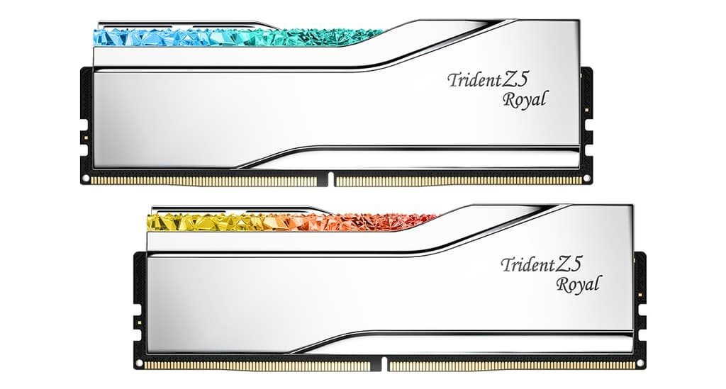 Модуль памяти DDR5 G.SKILL TRIDENT Z5 ROYAL RGB 64GB (2x32GB) 6000MHz CL26 (26-36-36-96) 1.45V / F5-6000J2636H32GX2-TR5NS